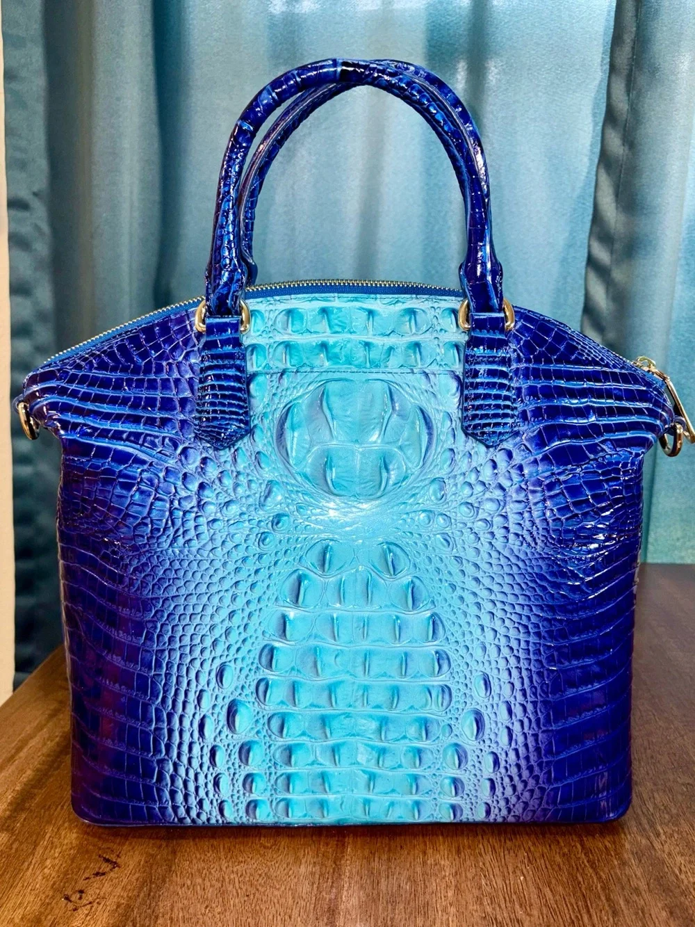 Brahmin EUC Lrg Duxbury - Affinity Ombré - Glitz/Metallic Accents - Like New